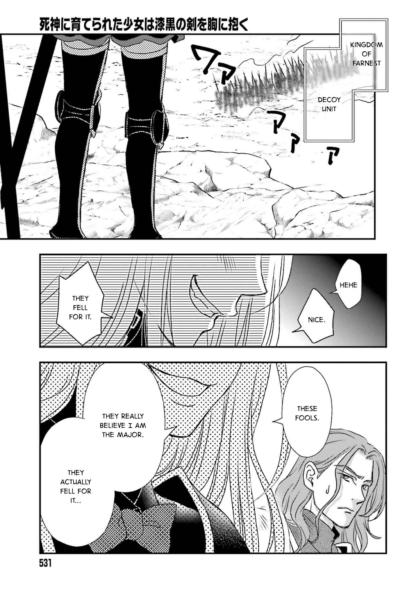 Shinigami ni Sodaterareta Shoujo wa Shikkoku no Tsurugi wo Mune ni Idaku Chapter 50 27